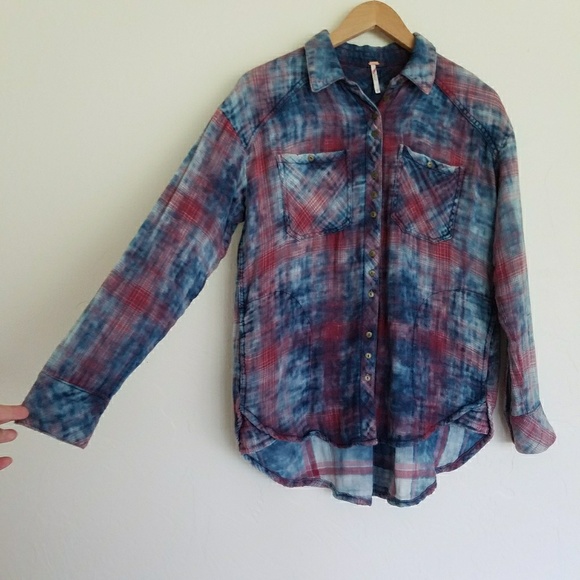 Free People Tops - Free People Plaid Flannel